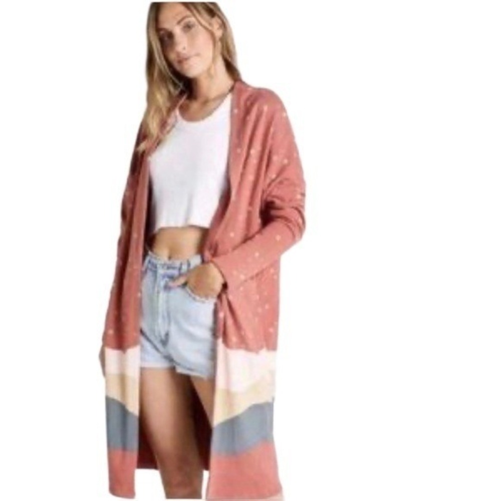 Wildfox Women's Desert Night Sky Loraine Long Sleeves Duster Cardigan Size XS